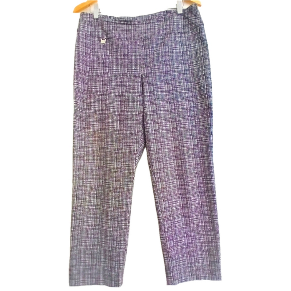 S.C.& Co Pull on Pants Blk & Wht Mini plaid Sz 12 EUC
